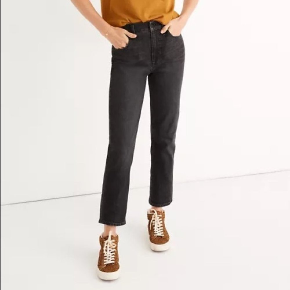 Madewell, Size 27, The Perfect Vintage Crop Jean, Dark Gray